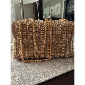 Rhinestone Clutch for Women's Sparkly Shoulder Bag for Evening & Party -Gold